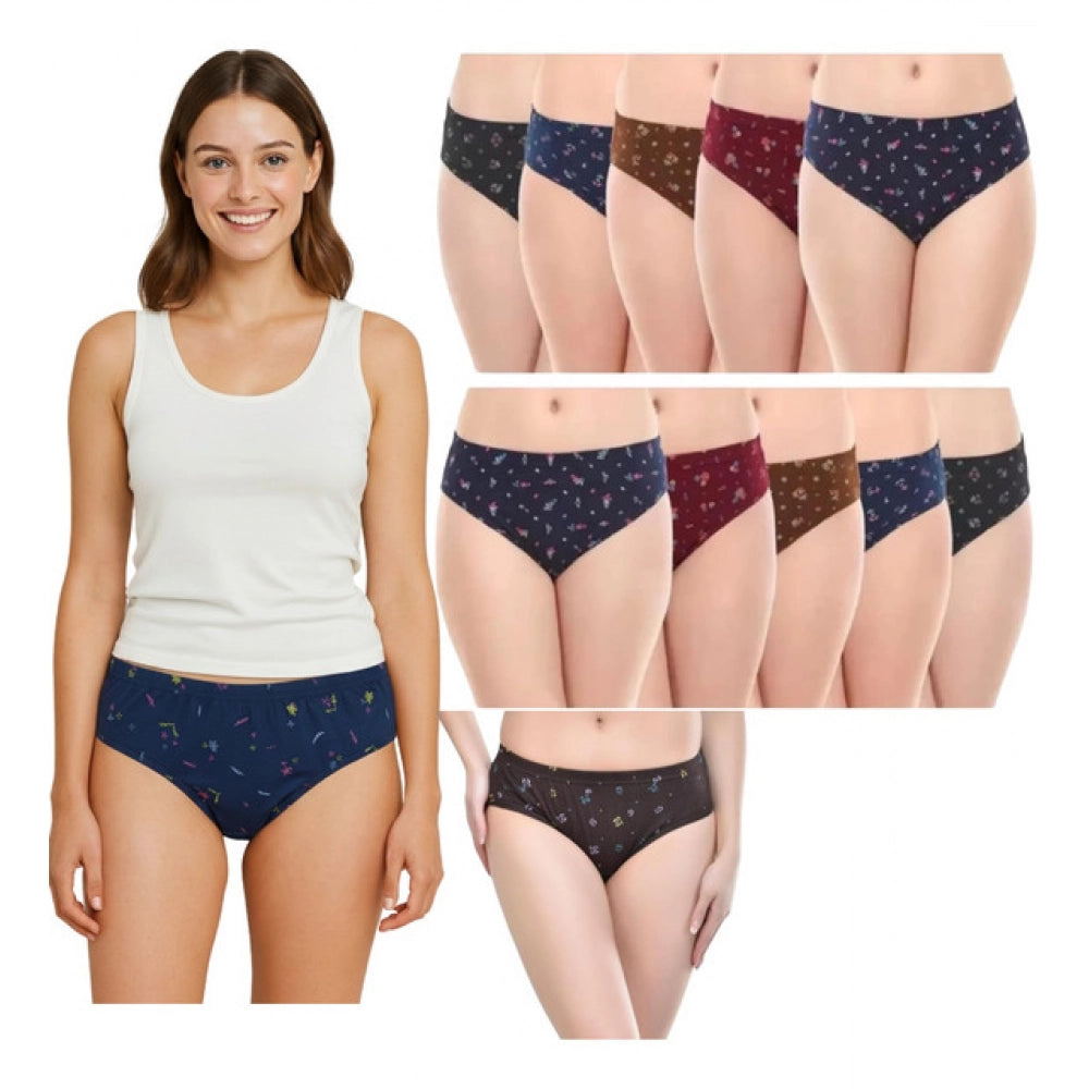 Vaystra Pack of_12 Cotton Printed Hipster Panty – Multicolor