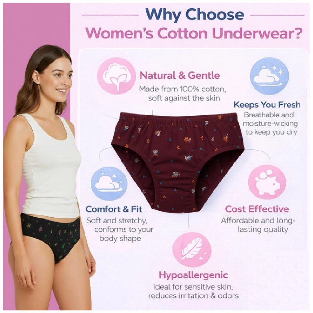 Vaystra Pack of_12 Cotton Printed Hipster Panty – Multicolor