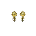 Vaystra Gold-Plated Pack of_2 Brass Earrings in Gold,