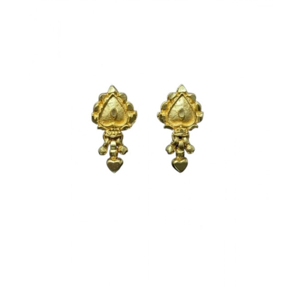 Vaystra Gold-Plated Pack of_2 Brass Earrings in Gold,