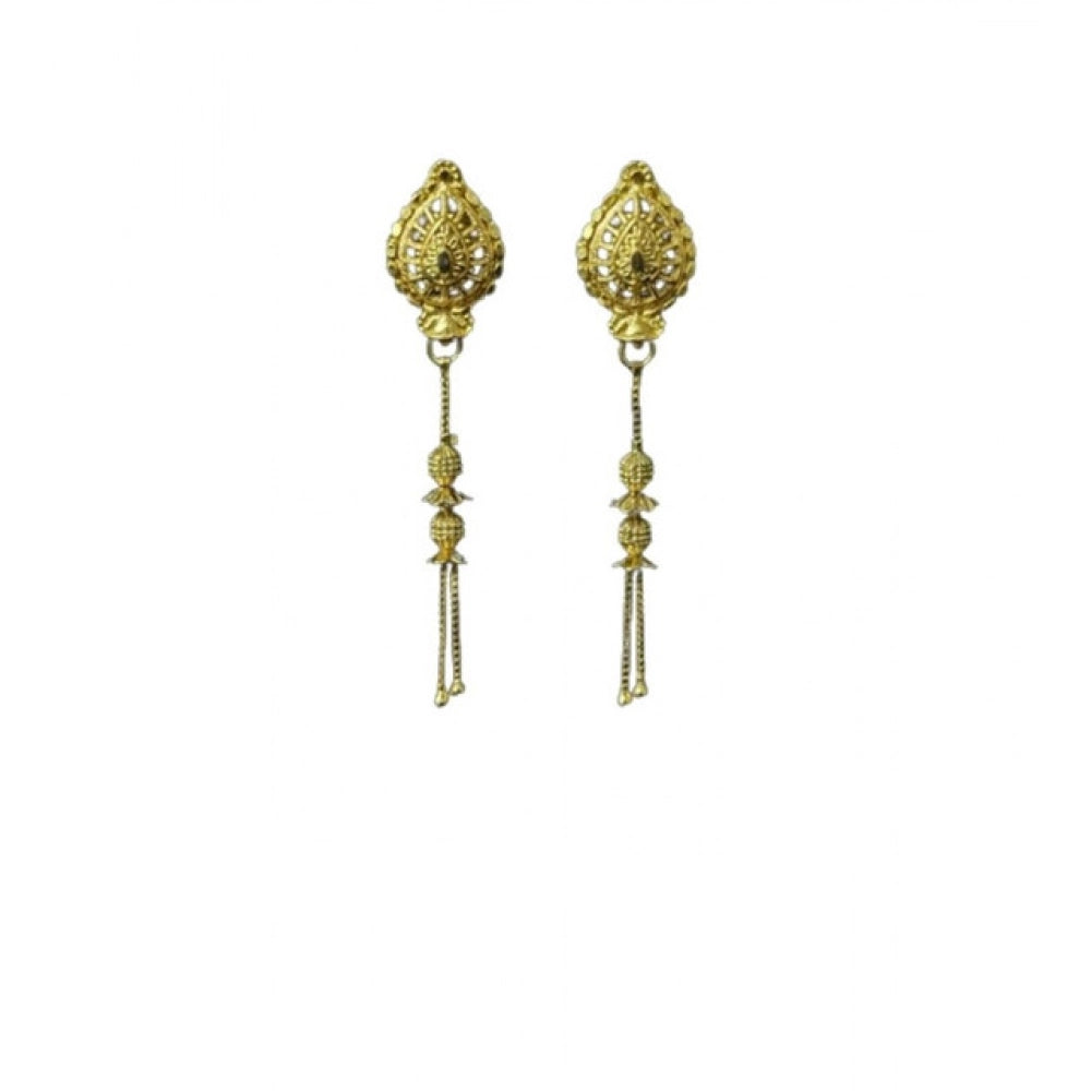 Vaystra Handcrafted Pack of_2 Brass Earrings - Gold, Edition