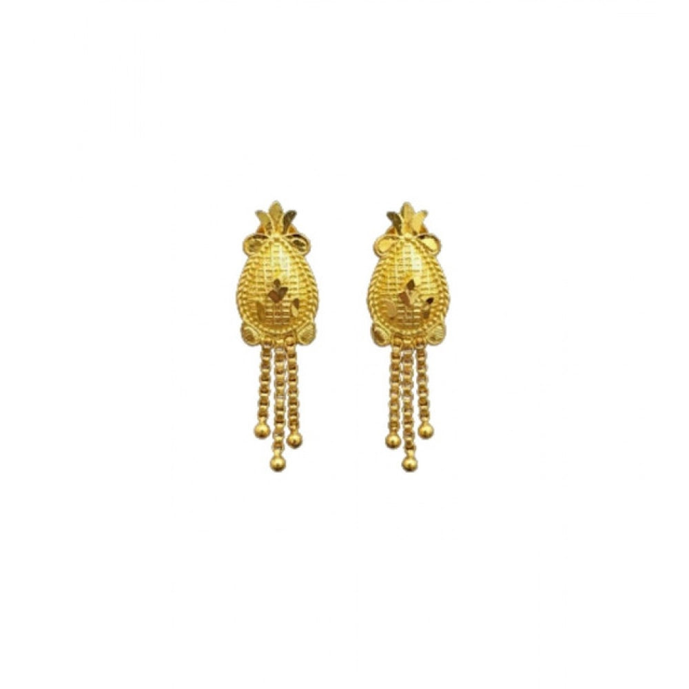 Vaystra Pack of_2 Brass Earrings - Gold,