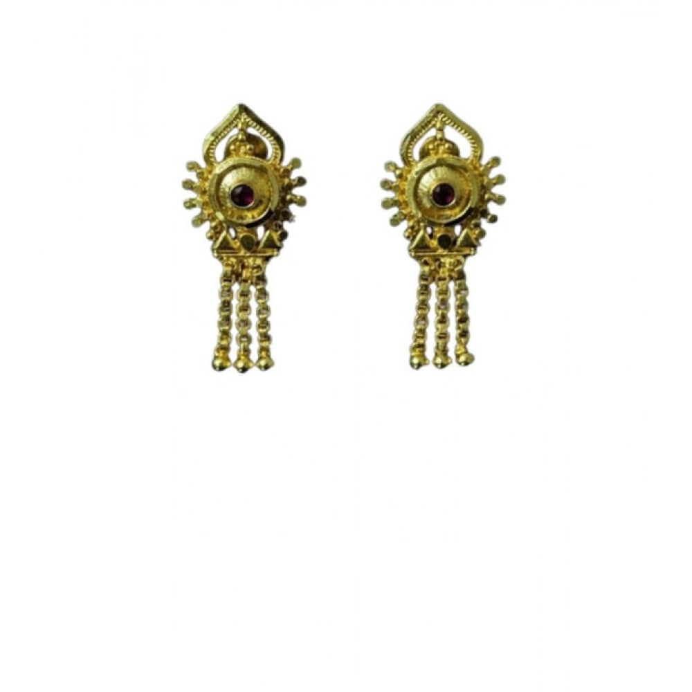 Vaystra Pack of_2 Brass Earrings - Gold,