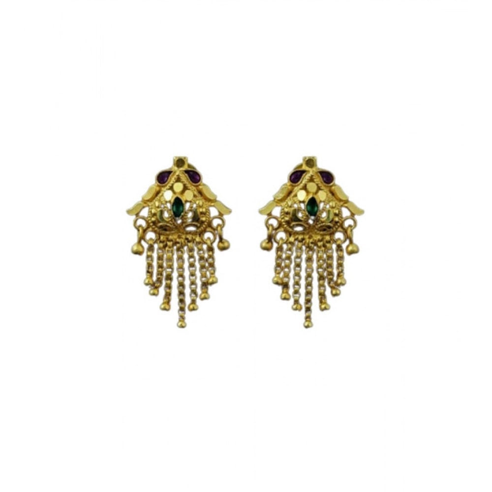 Vaystra Pack of_2 Brass Earrings - Gold,