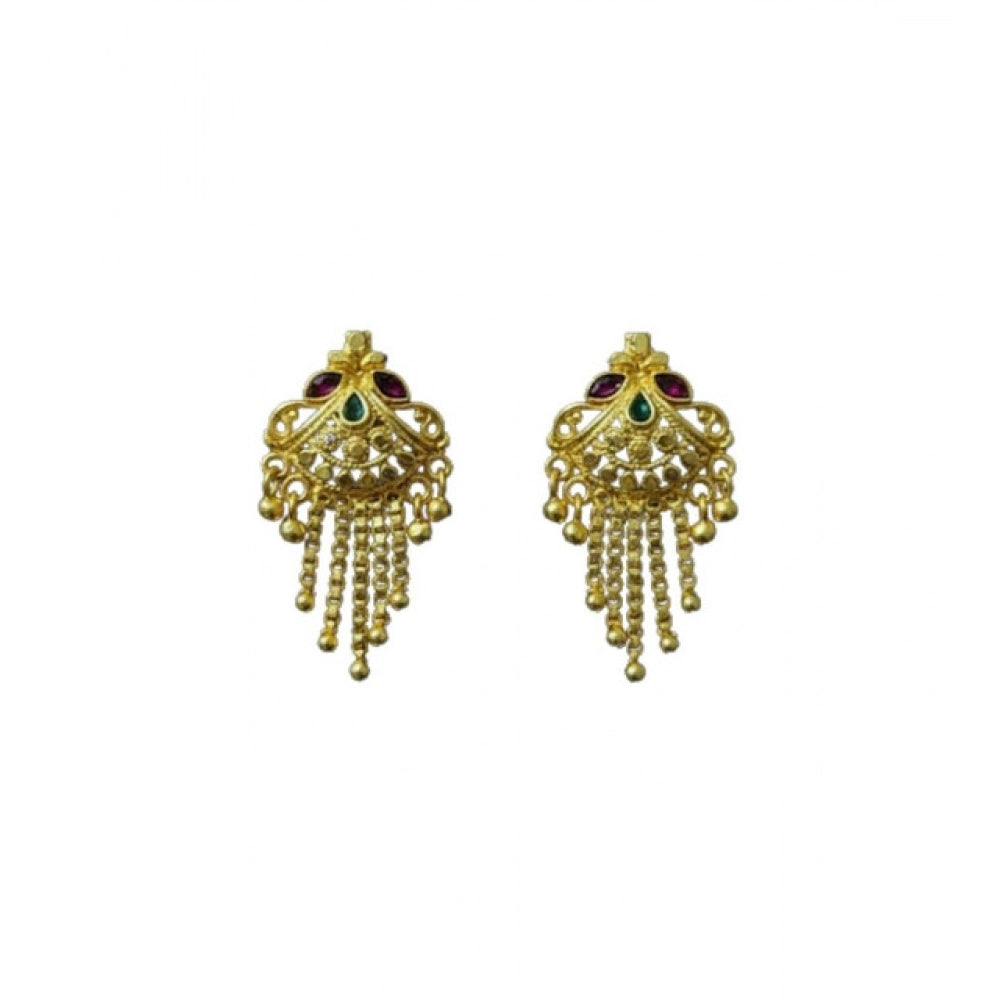 Vaystra Pack of_2 Brass Earrings - Gold,