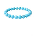 Vaystra Handcrafted Natural Crystal 8mm Turquoise Bracelet - Sky Blue, Edition
