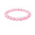 Vaystra Natural Crystal 8mm Rose Quartz Bracelet - Light Pink,