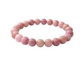 Vaystra Handcrafted Natural Crystal 8mm Rhodonite Bracelet - Light Purple, Edition