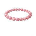 Vaystra Handcrafted Natural Crystal 8mm Rhodochrosite Bracelet - Pink, Edition