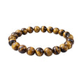 Vaystra Handcrafted Natural Crystal 8mm Tiger Eye Bracelet - Brown, Edition