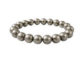 Vaystra Natural Crystal 8mm Pyrite Bracelet - Grey,
