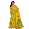 Vaystra Georgette Printed Saree With Unstitched Blouse 5.5Mtr – Yellow