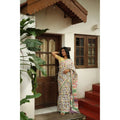 Vaystra Linen Printed Saree With Unstitched Blouse 5.5Mtr – Multicolor