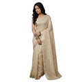 Vaystra Cotton Printed Saree With Unstitched Blouse 5.5Mtr – Cream