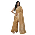 Vaystra Cotton Printed Saree With Unstitched Blouse 5.5Mtr – Golden