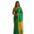 Vaystra Cotton Printed Saree With Unstitched Blouse 5.5Mtr – Green