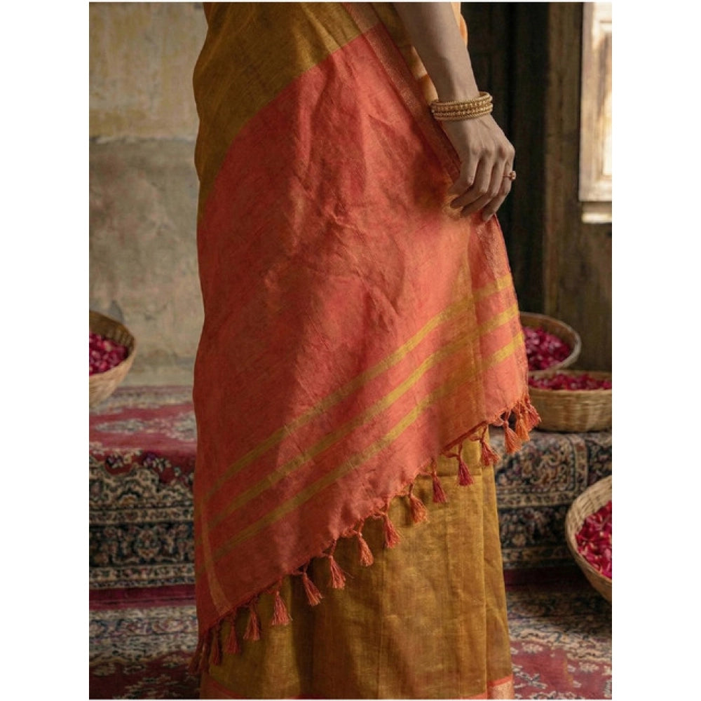 Vaystra Cotton Printed Saree With Unstitched Blouse 5.5Mtr – Mustrad
