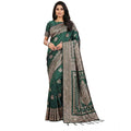 Vaystra Silk Blend Printed Saree With Unstitched Blouse 5.5Mtr – Green