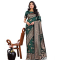 Vaystra Silk Printed Saree With Unstitched Blouse 5.5Mtr – Green