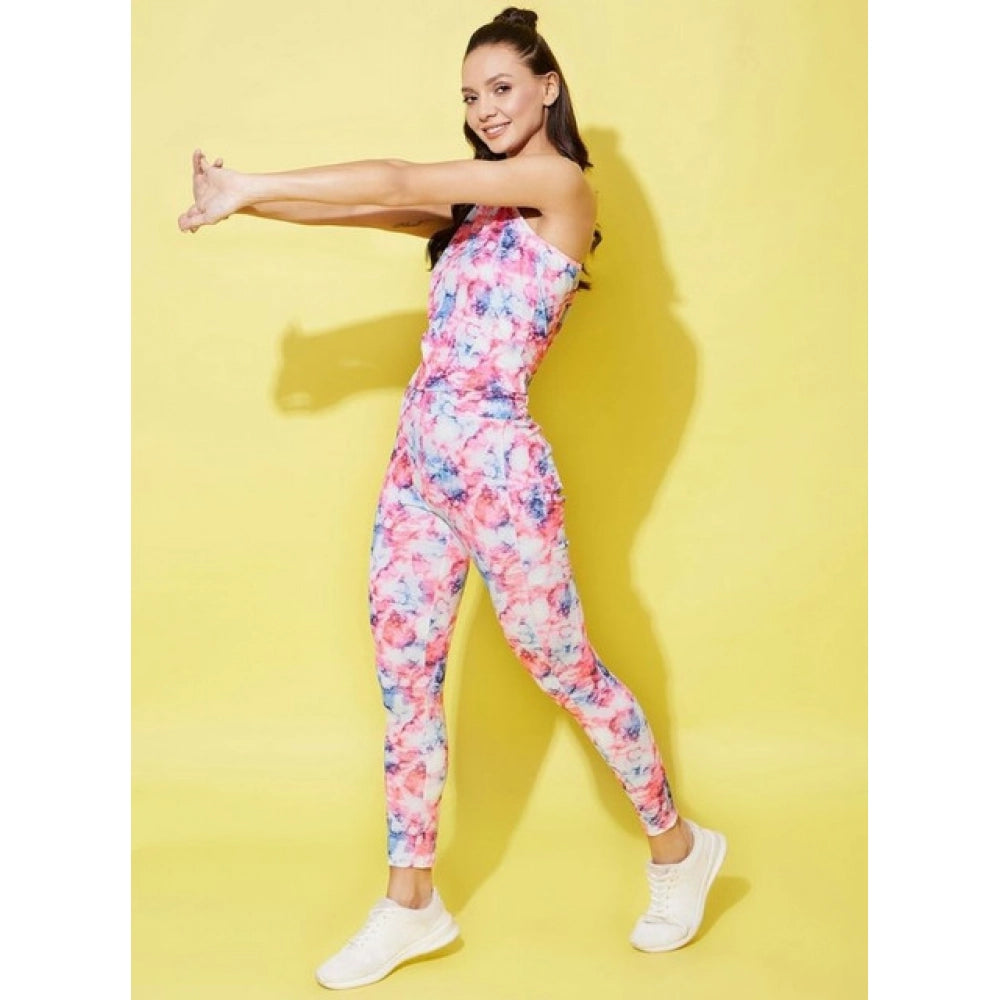 Vaystra Polyester Lycra Printed Sleeveless Active Wear – Multicolor
