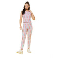 Vaystra Polyester Lycra Printed Sleeveless Active Wear – Multicolor
