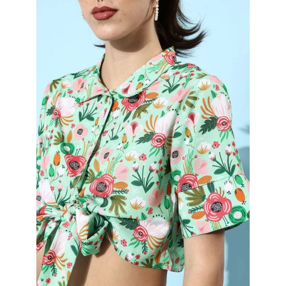 Vaystra Polyester Floral Short Sleeve Co-Ord Set – Multicolor