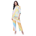 Vaystra Polyester Colour Blocking 3-4th Sleeve Co-Ord Set – Multicolor