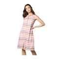 Vaystra Polyester Striped Sleeveless Dress – Pink