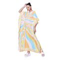 Vaystra Satin Colour Blocking Kaftan Dress – Multicolor