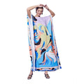 Vaystra Satin Colour Blocking Kaftan Dress – Multicolor