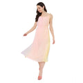 Vaystra Georgette Ombre Sleeveless Dress – Peach
