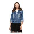 Vaystra Denim Washed Long Sleeves Jacket – Blue