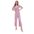 Vaystra Polyester Lycra Solid Puff Sleeve Jumpsuit – Lavender