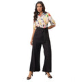 Vaystra Polyester Floral Half Sleeves Jumpsuit – Multicolor