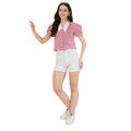 Vaystra Cotton Checkered Half Sleeve Shirt – Red-White