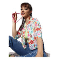 Vaystra Polyester Floral 3-4th Sleeves Shrug – Multicolor
