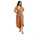 Vaystra Polyester Floral Long Sleeves Shrug – Brown