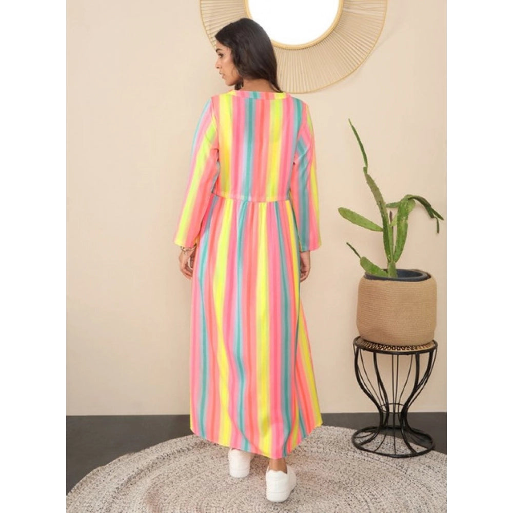 Vaystra Polyester Crepe Printed Long Sleeves Shrug – Multicolor