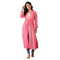 Vaystra Chiffon Self Design Long Sleeves Shrug – Pink