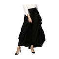 Vaystra Rayon Ruffled Elasticated Skirt – Black
