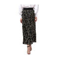 Vaystra Georgette Chain Print Elasticated Skirt – Black-Cream