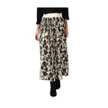 Vaystra Georgette Chain Print Elasticated Skirt – Cream-Black