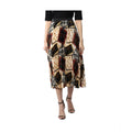 Vaystra Satin Pleated Elasticated Skirt – Multicolor