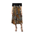 Vaystra Satin Pleated Elasticated Skirt – Multicolor