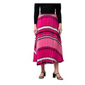 Vaystra Satin Pleated Elasticated Skirt – Pink