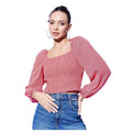 Vaystra Polyester Floral Long Sleeves Top – Red