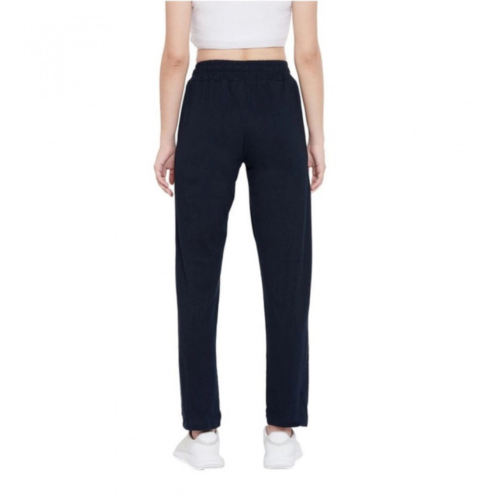 Vaystra Cotton Solid Elasticated Track Pants – Navy