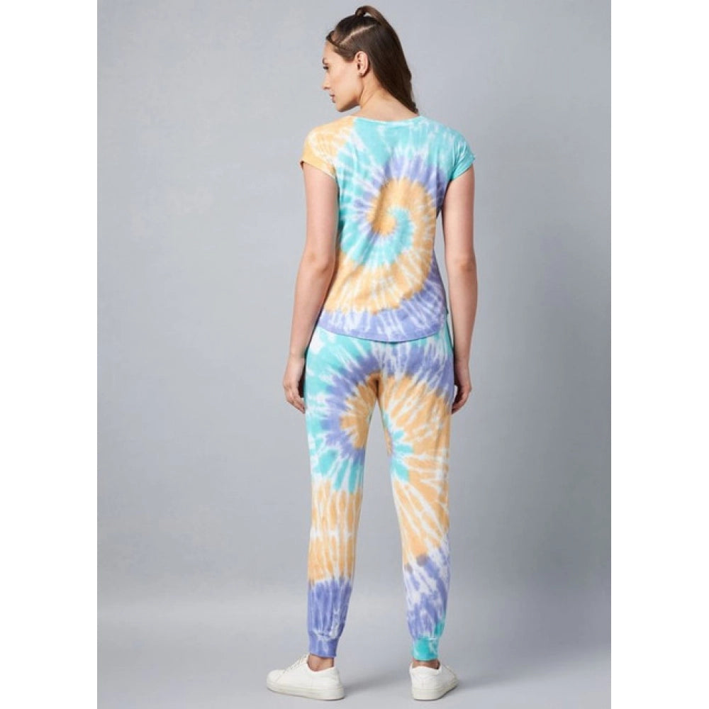 Vaystra Cotton Tie And Dye Short Sleeve Tracksuit – Multicolor