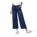 Vaystra Denim Solid Elasticated Trousers – Blue