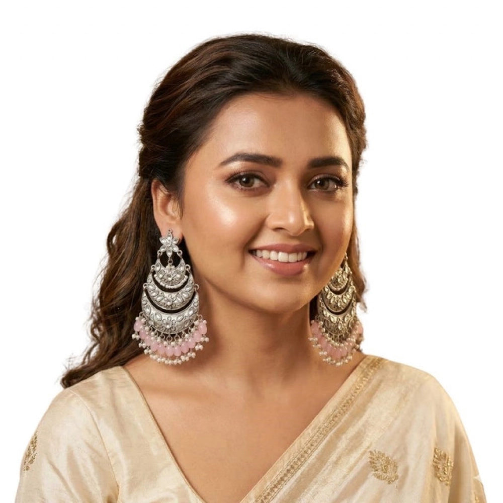Vaystra Zinc Alloy Chandbali Earrings - Multicolor,